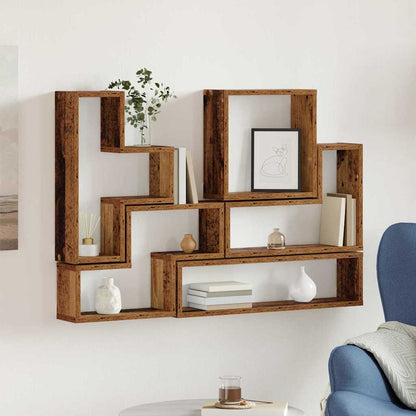 Wandregal Wandhalterung Altholz 96 x 12 x 64 cm