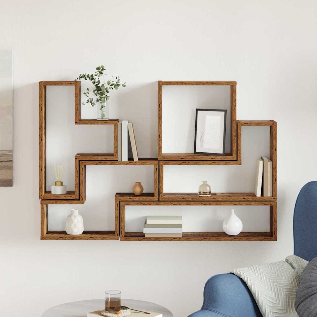 Wandregal Wandhalterung Altholz 96 x 12 x 64 cm