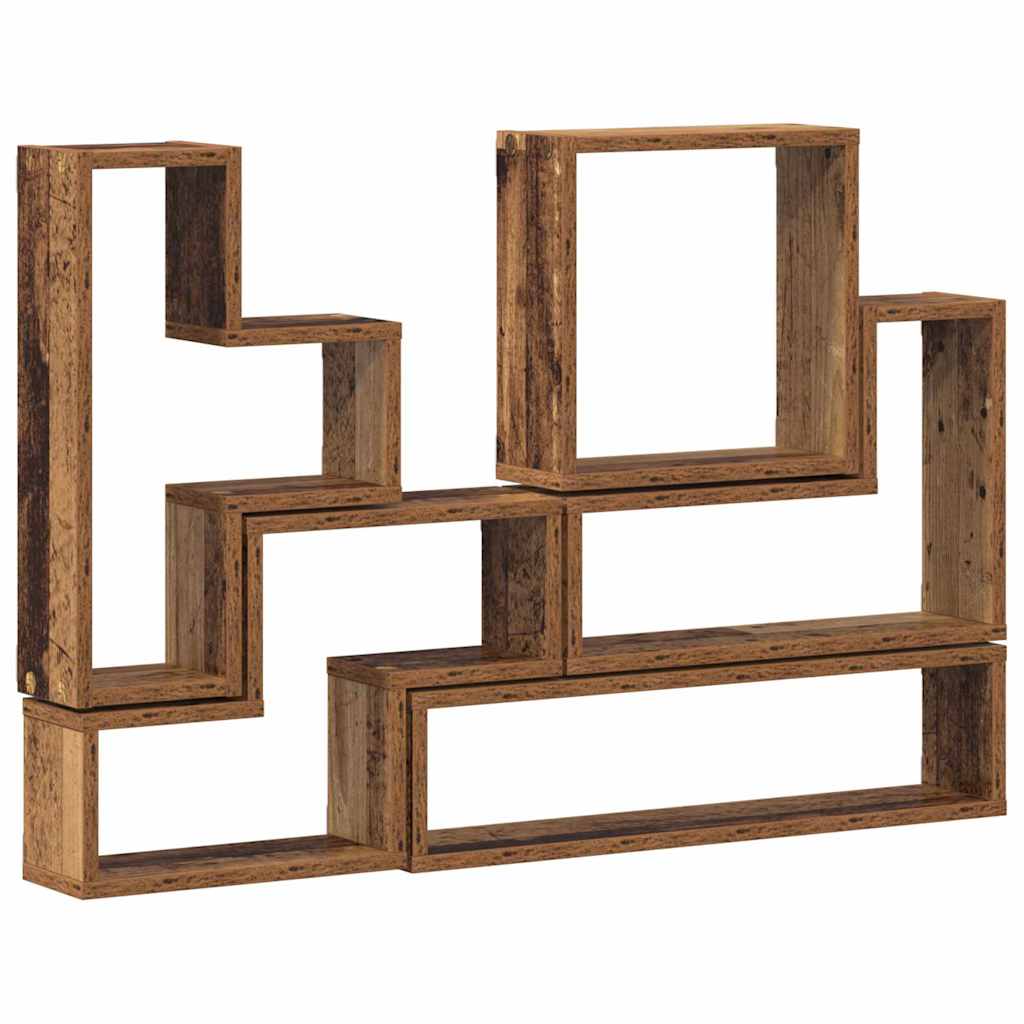 Wandregal Wandhalterung Altholz 96 x 12 x 64 cm
