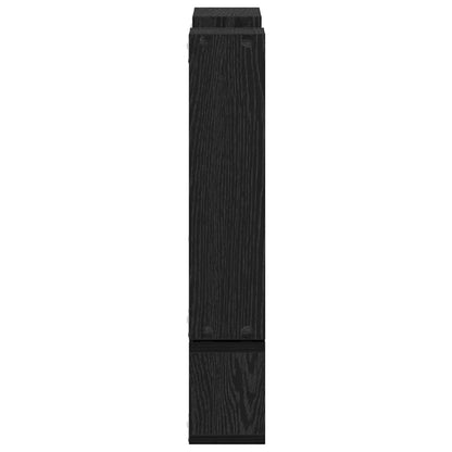 Wandregal Wandhalterung Schwarz Eichen-Optik 96 x 12 x 64 cm