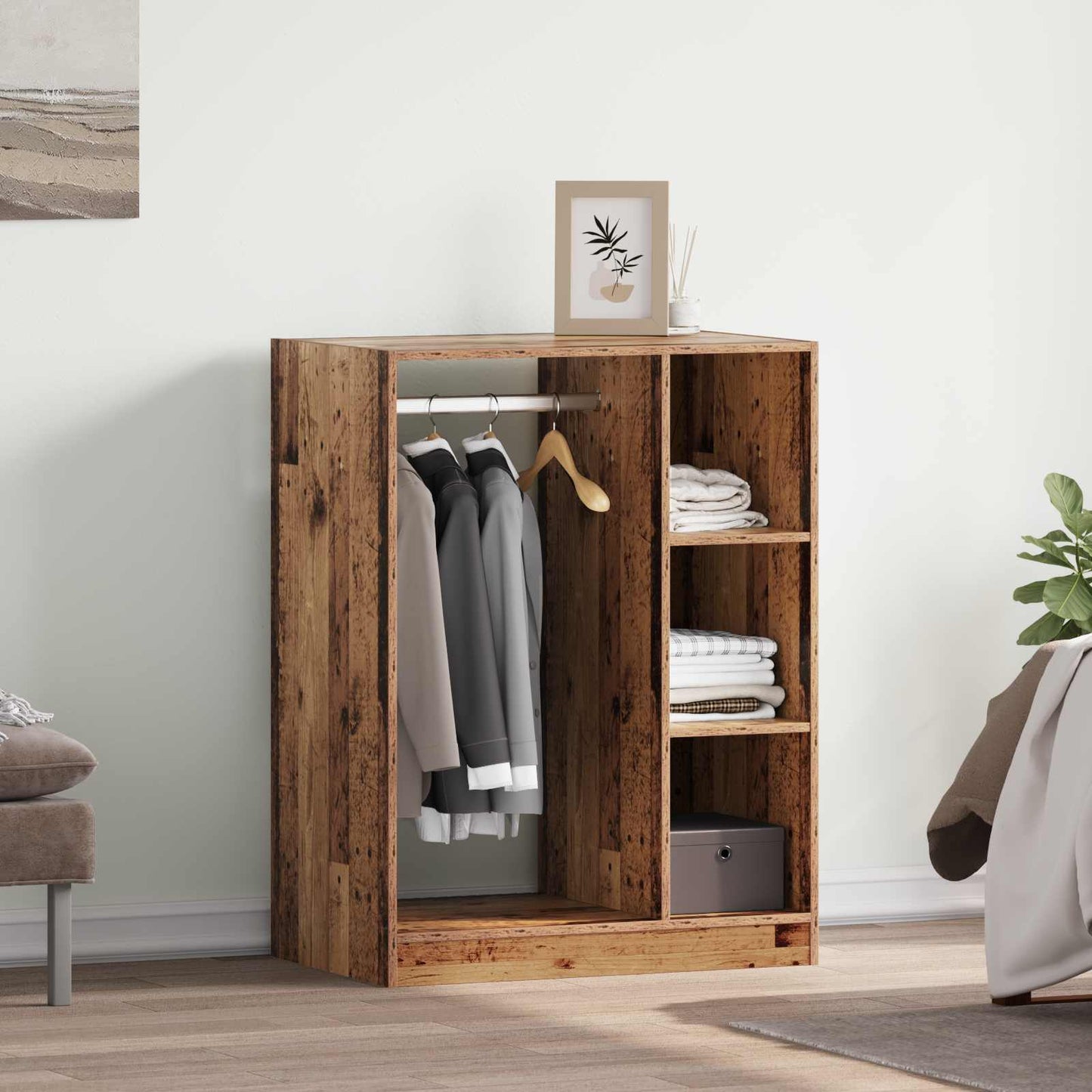 Kleiderschrank Altholz 77 x 48 x 102 cm Holzwerkstoff