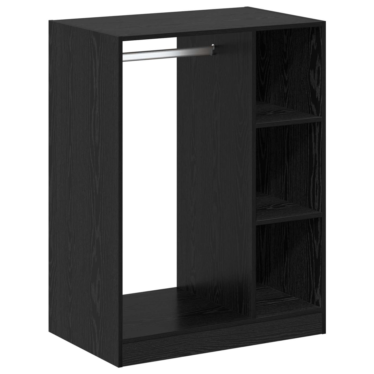 Kleiderschrank Schwarz Eichen-Optik 77 x 48 x 102 cm