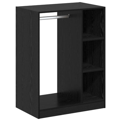 Kleiderschrank Schwarz Eichen-Optik 77 x 48 x 102 cm
