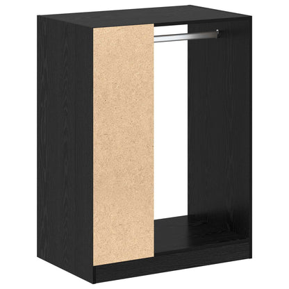 Kleiderschrank Schwarz Eichen-Optik 77 x 48 x 102 cm