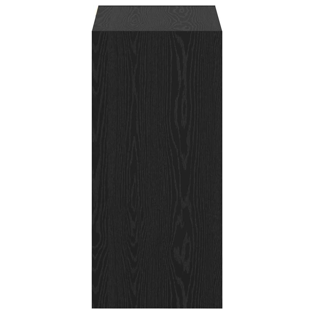 Kleiderschrank mit Regal Schwarz Eichen-Optik 77 x 48 x 102 cm