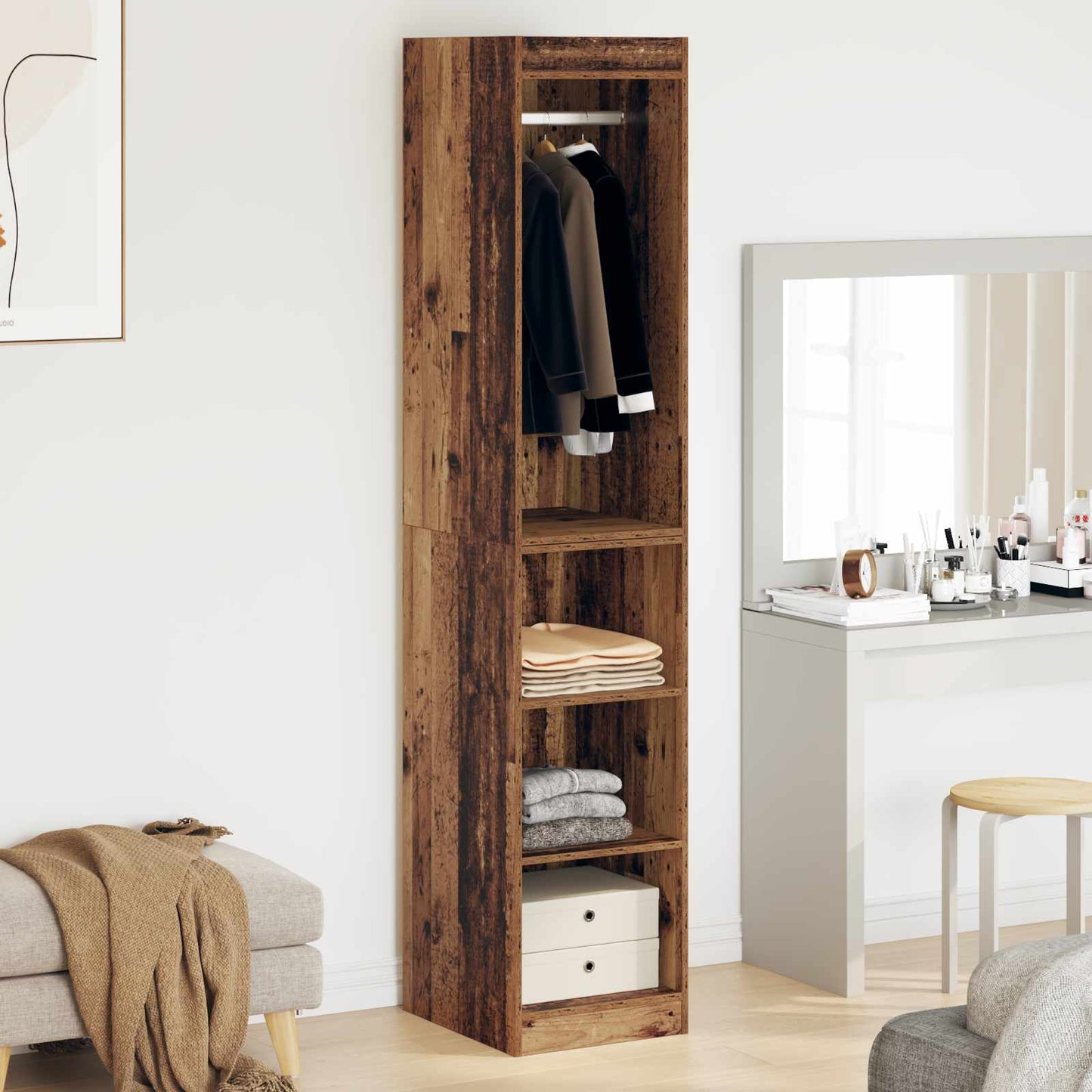 Kleiderschrank Altholz 41 x 48 x 102 cm Holzwerkstoff