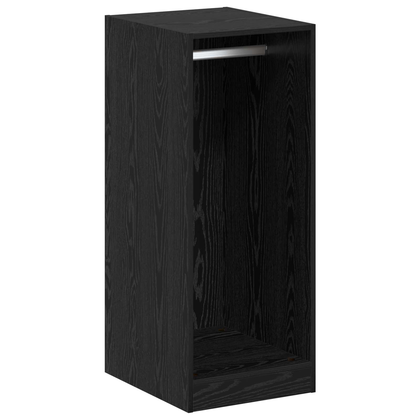 Kleiderschrank Schwarz Eichen-Optik 41 x 48 x 102 cm