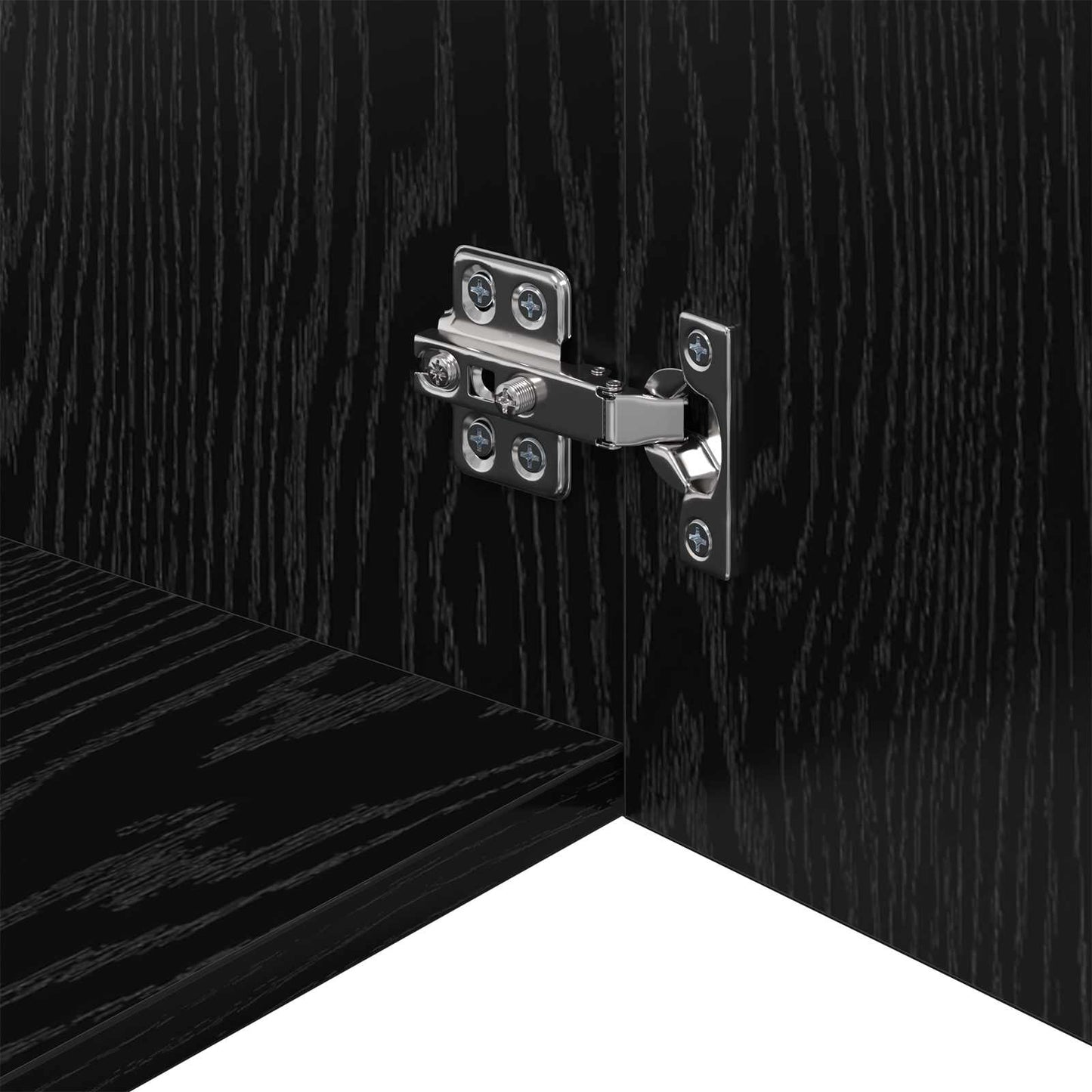 Wandschrank Schwarz Eichen-Optik 50 x 42,5 x 40 cm