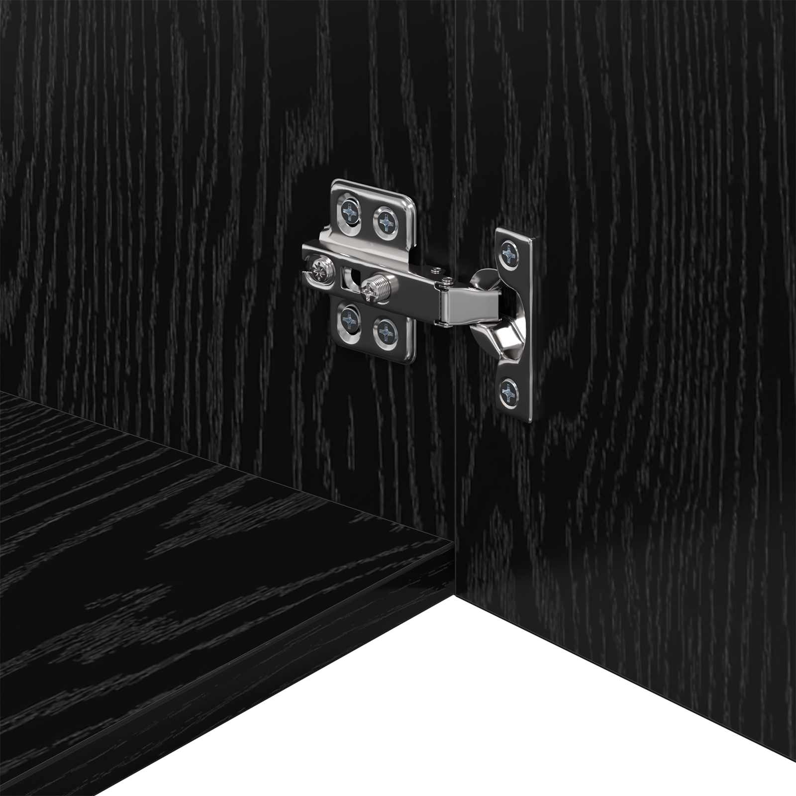 Wandschrank Schwarz Eichen-Optik 50 x 42,5 x 40 cm