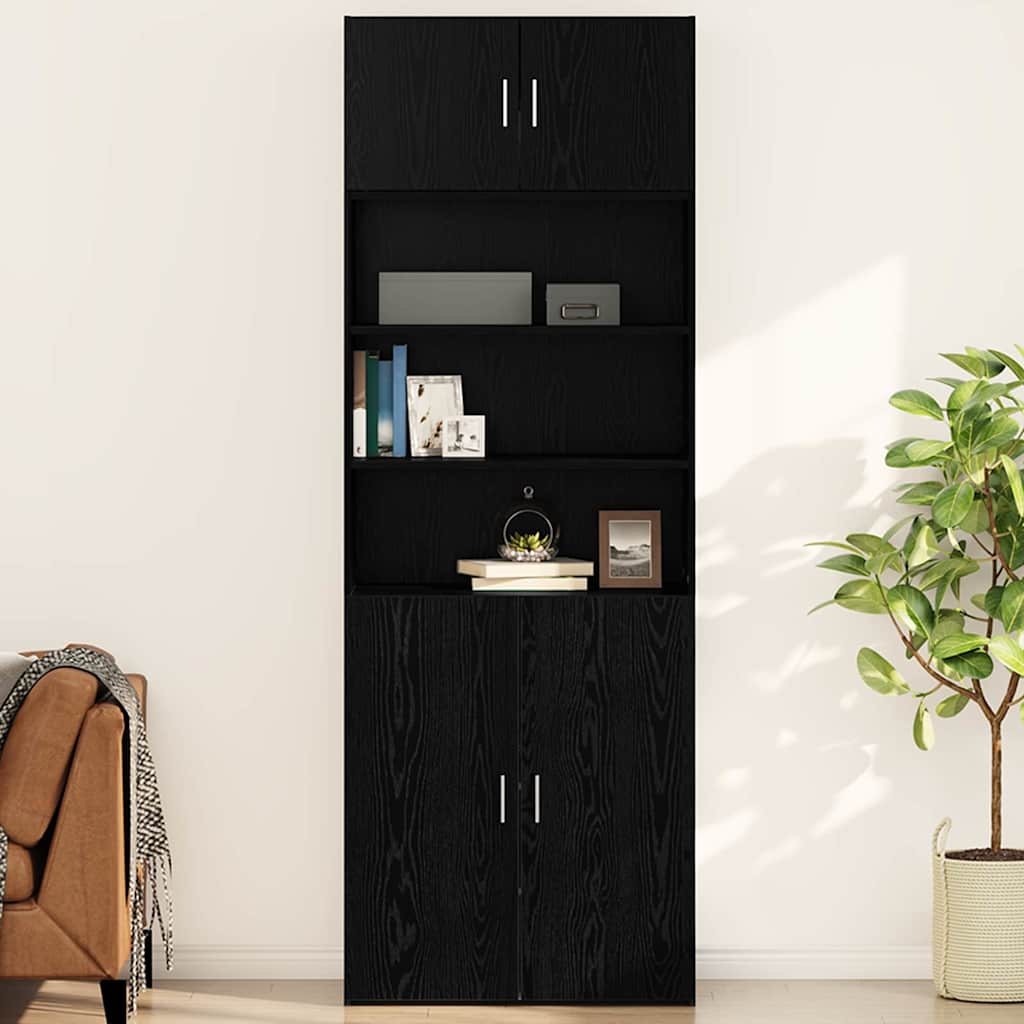 Wandschrank Schwarze Eiche 80 x 42,5 x 40 cm Holzwerkstoff