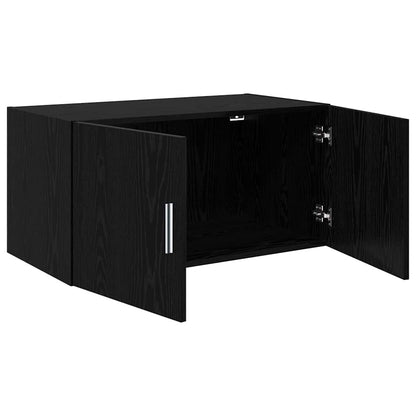 Wandschrank Schwarz Eichen-Optik 80 x 42,5 x 40 cm