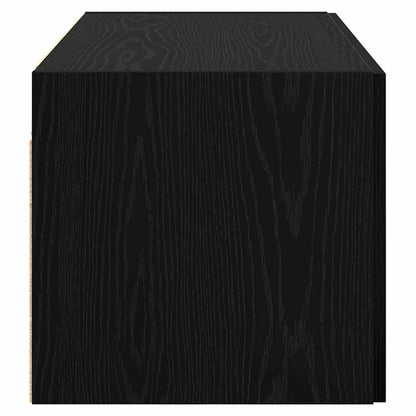 Wandschrank Schwarz Eichen-Optik 80 x 42,5 x 40 cm