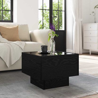 Couchtisch Schwarz Eichen-Optik 40 x 40 x 30 cm