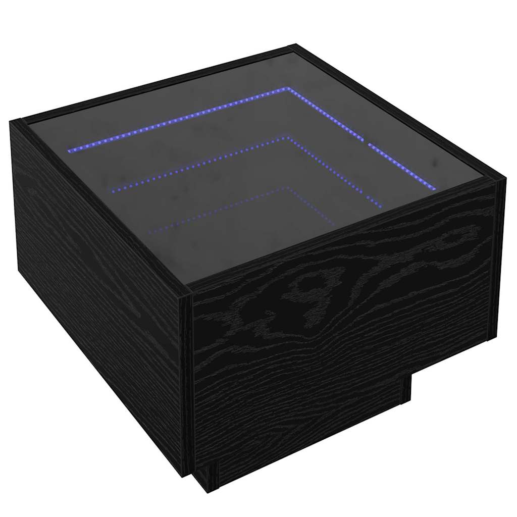 Couchtisch Schwarz Eichen-Optik 40 x 40 x 30 cm Holzwerkstoff