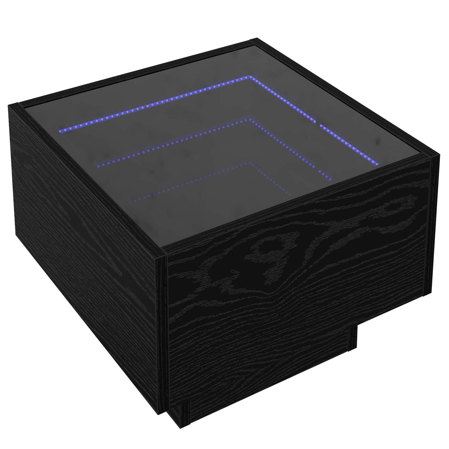Couchtisch Schwarz Eichen-Optik 40 x 40 x 30 cm