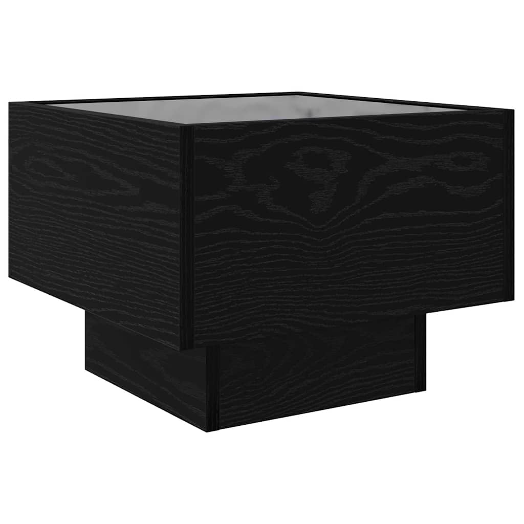 Couchtisch Schwarz Eichen-Optik 40 x 40 x 30 cm Holzwerkstoff