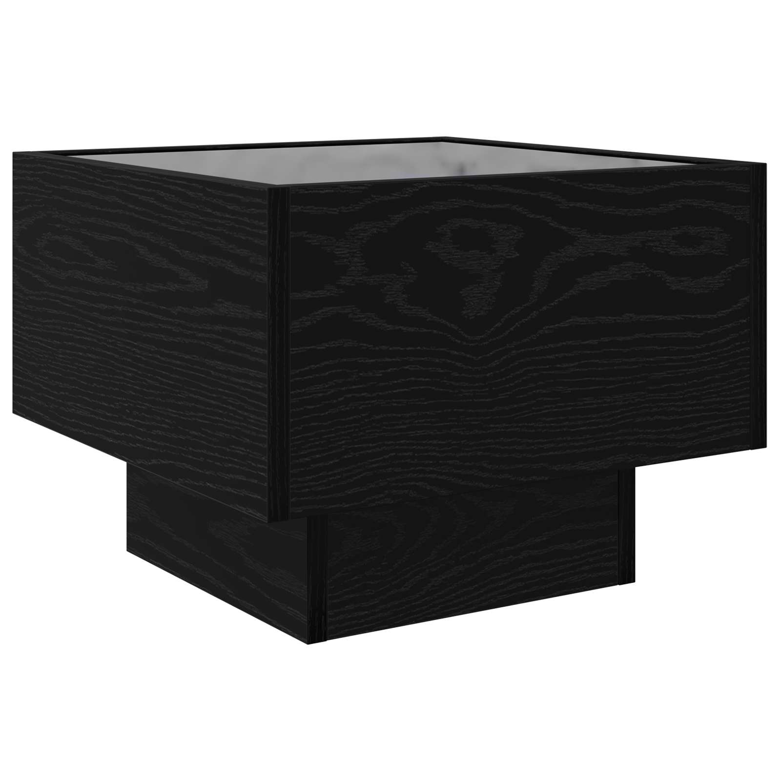 Couchtisch Schwarz Eichen-Optik 40 x 40 x 30 cm