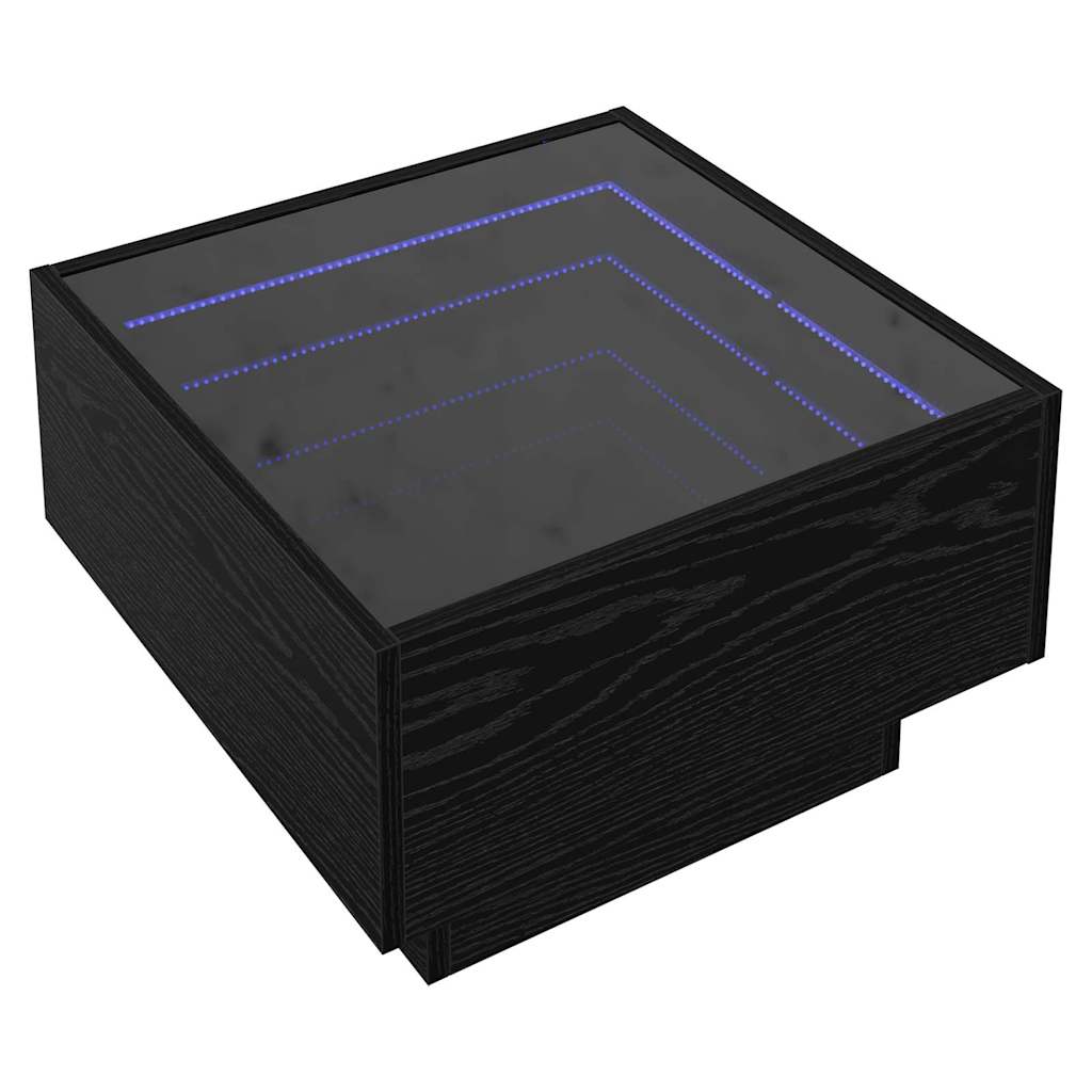 Couchtisch Schwarz Eichen-Optik 50 x 50 x 30 cm Holzwerkstoff