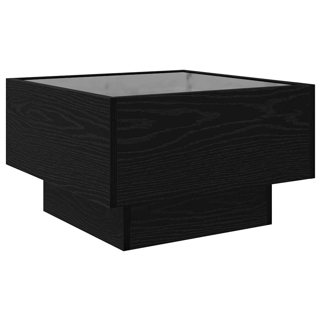 Couchtisch Schwarz Eichen-Optik 50 x 50 x 30 cm Holzwerkstoff