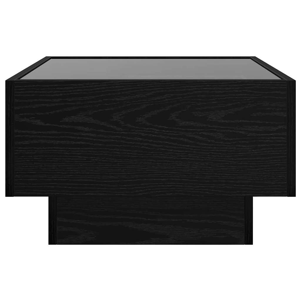 Couchtisch Schwarz Eichen-Optik 50 x 50 x 30 cm Holzwerkstoff