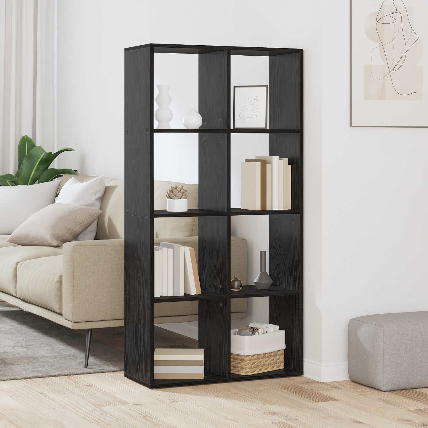 Bücherregal 8 Ebenen 69,5 x 29 x 137,5 cm Holzwerkstoff