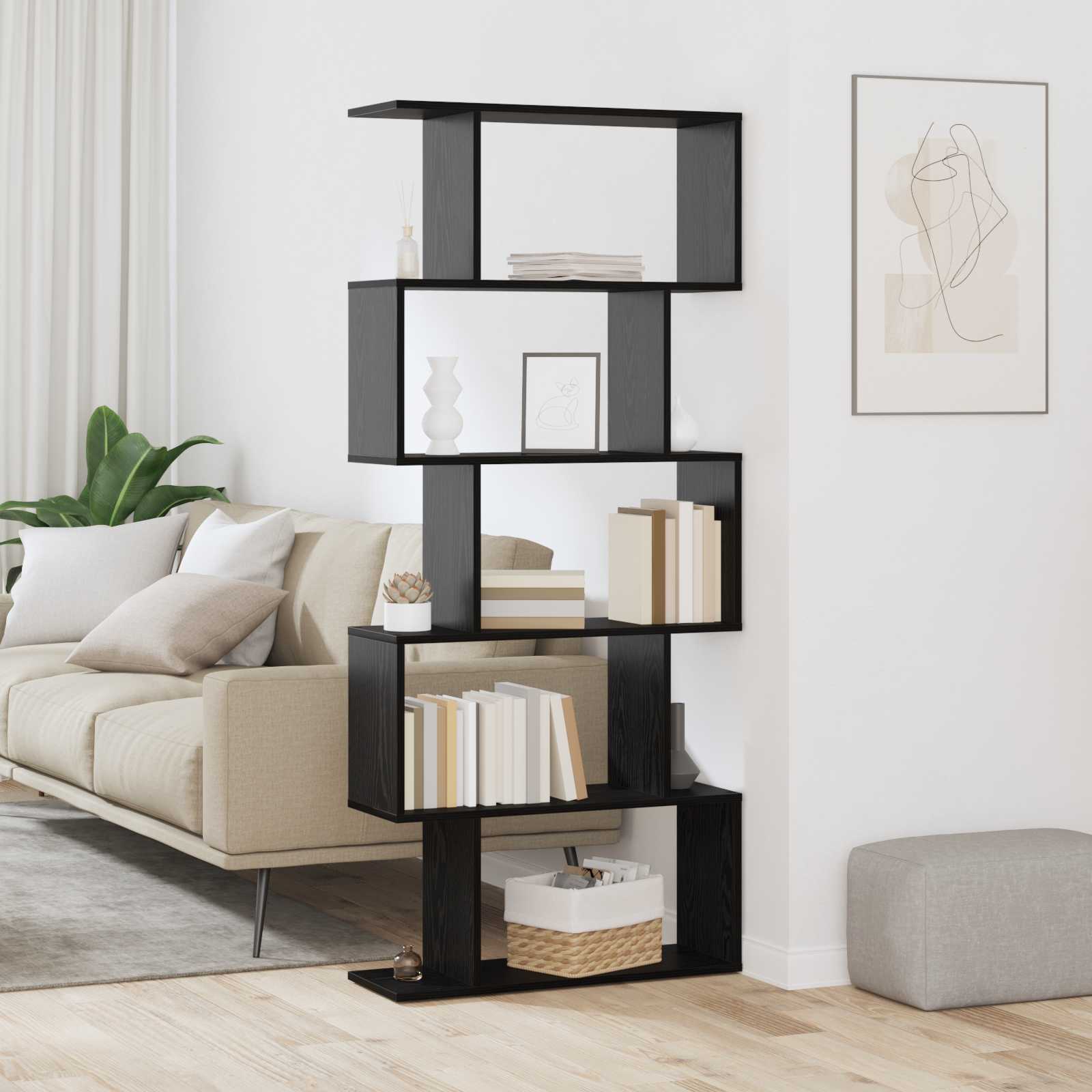 Bücherregal 5 Ebenen 70 x 24 x 161 cm Holzwerkstoff