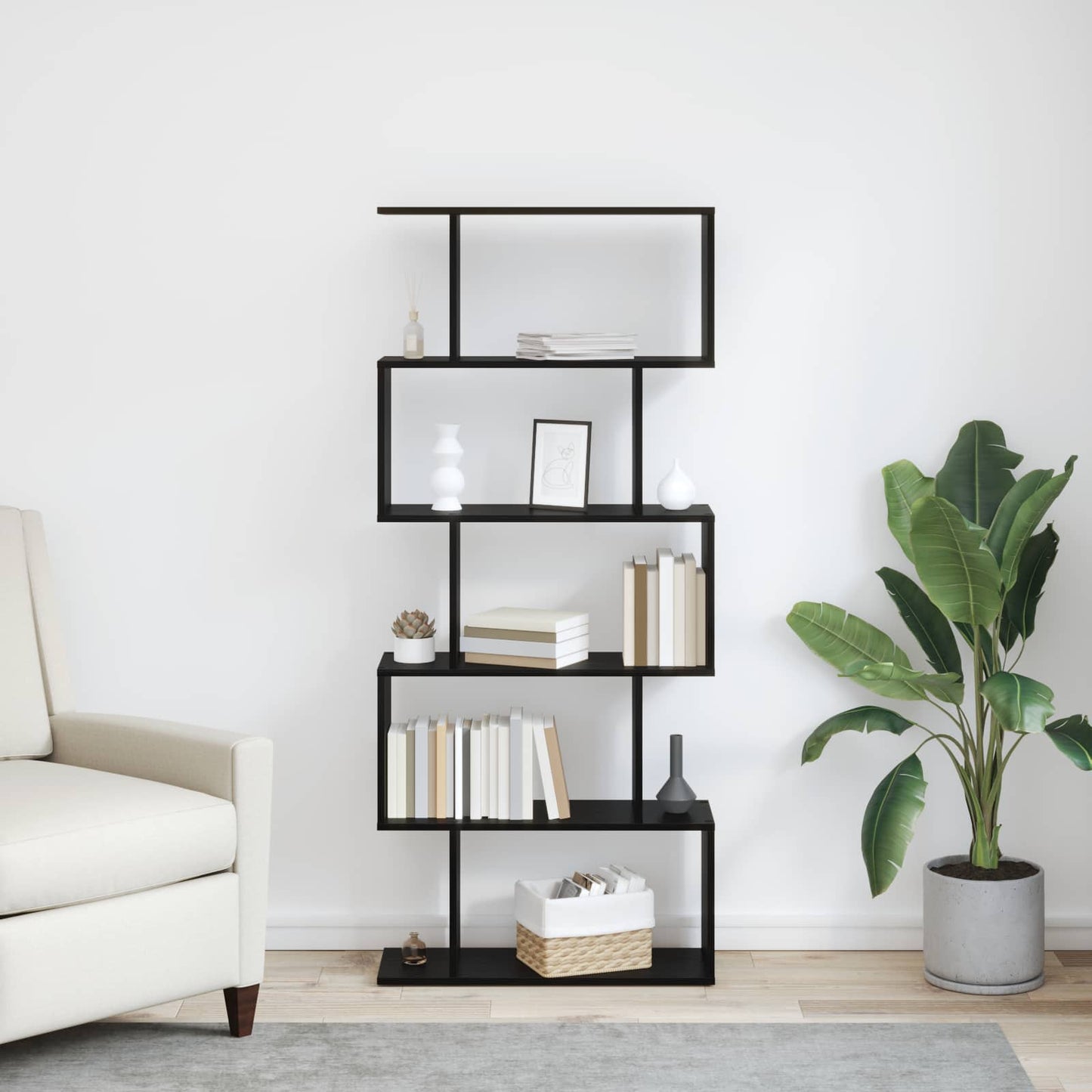 Bücherregal 5 Ebenen 70 x 24 x 161 cm Holzwerkstoff