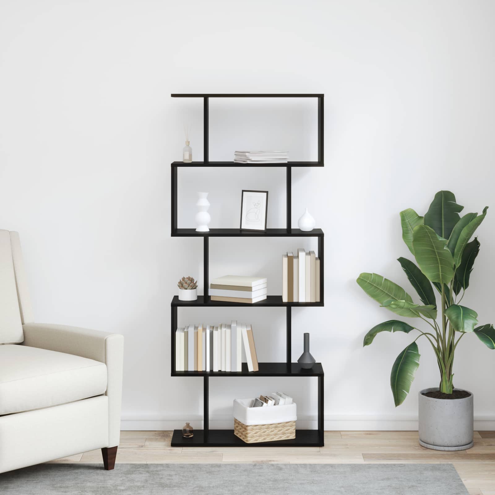 Bücherregal 5 Ebenen 70 x 24 x 161 cm Holzwerkstoff