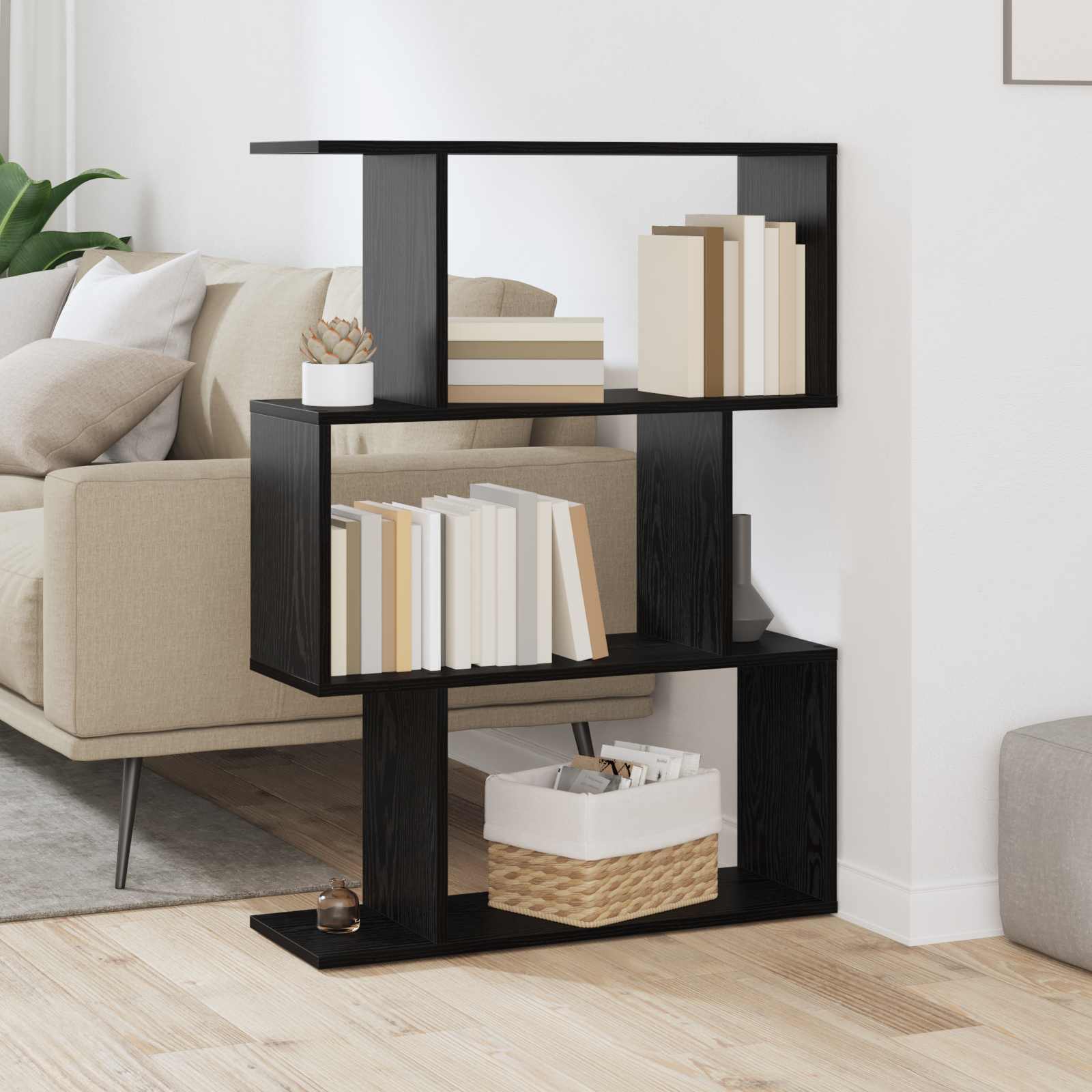 Bücherregal 3 Ebenen 70 x 24 x 97 cm Holzwerkstoff