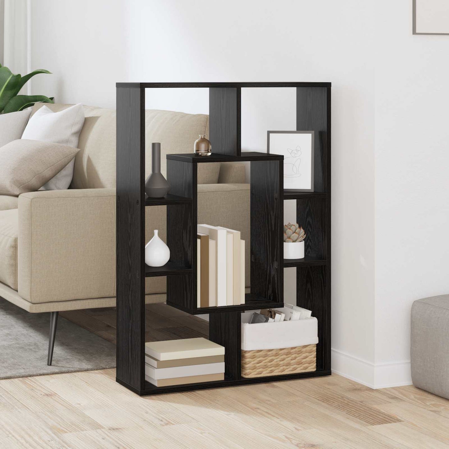 Bücherregal 7 Ebenen 63 x 20 x 90 cm Holzwerkstoff