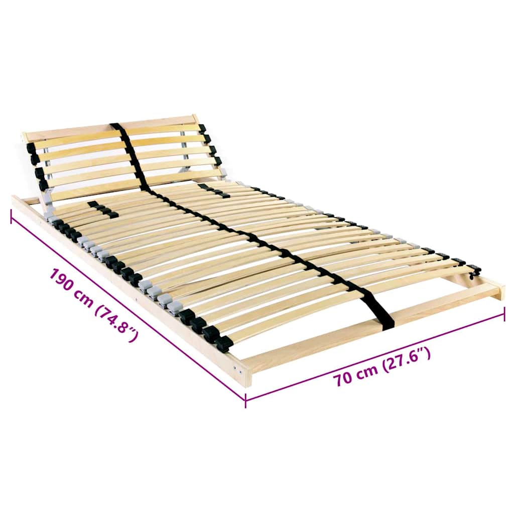 Bett-Lattenrost Braun 70 x 190 cm Massivholz Buche