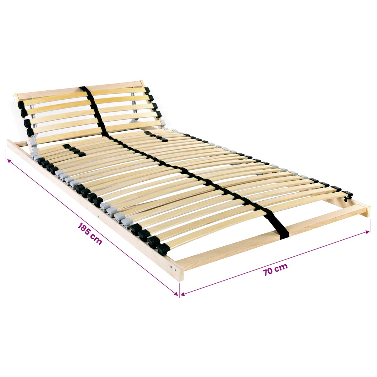 Bett-Lattenrost Braun 70 x 190 cm Massivholz Buche