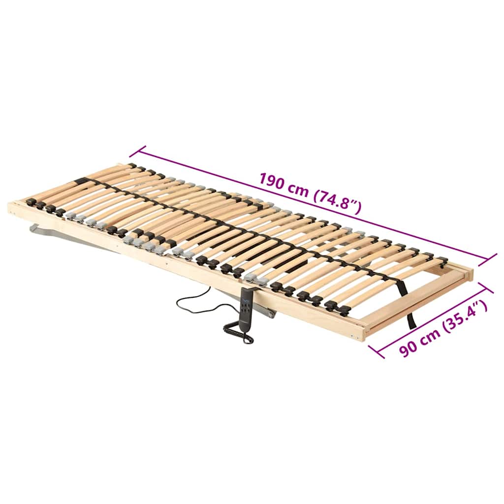 Bett-Lattenrost Braun 90 x 190 cm Massivholz Buche