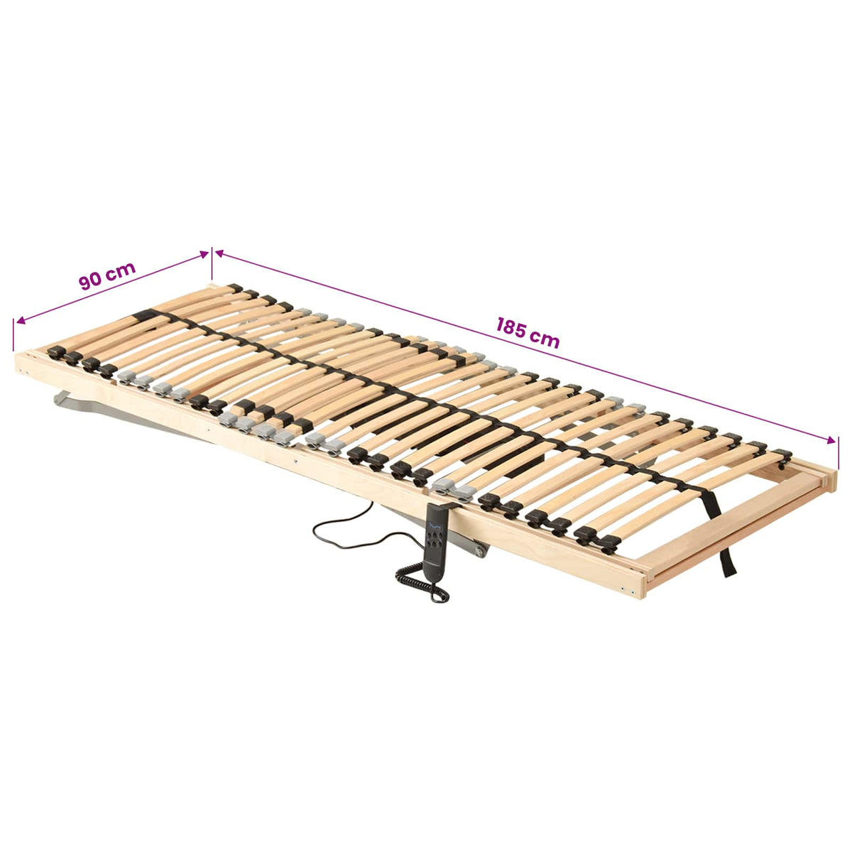 Bett-Lattenrost Braun 90 x 190 cm Massivholz Buche