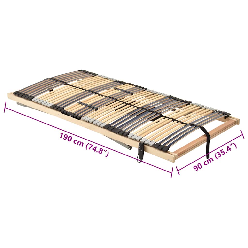 Bett-Lattenrost Braun 90 x 190 cm Massivholz Buche