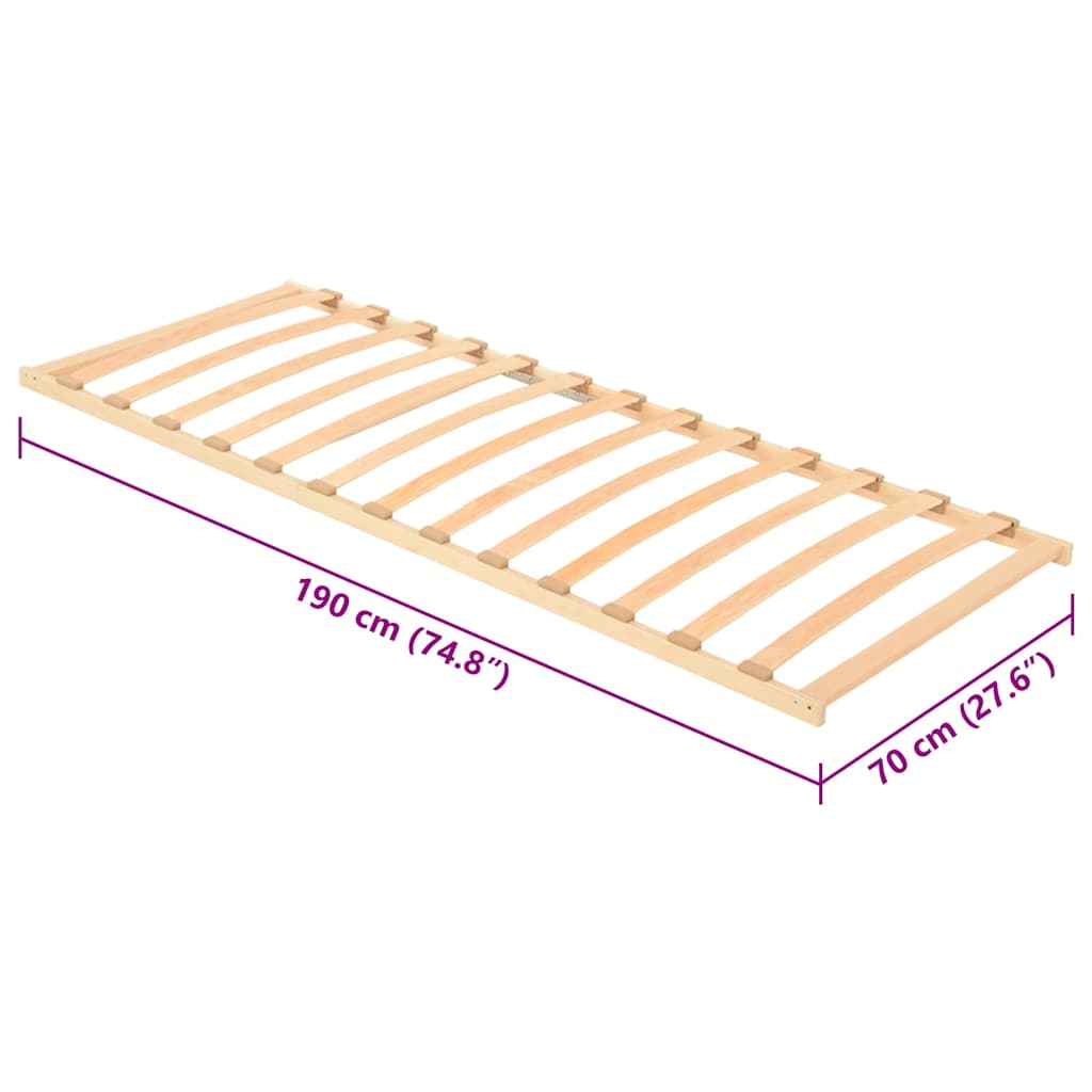 Bett-Lattenrost Braun 70 x 190 cm Massivholz Buche