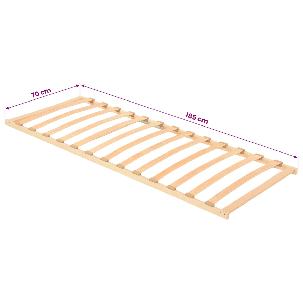 Bett-Lattenrost Braun 70 x 190 cm Massivholz Buche