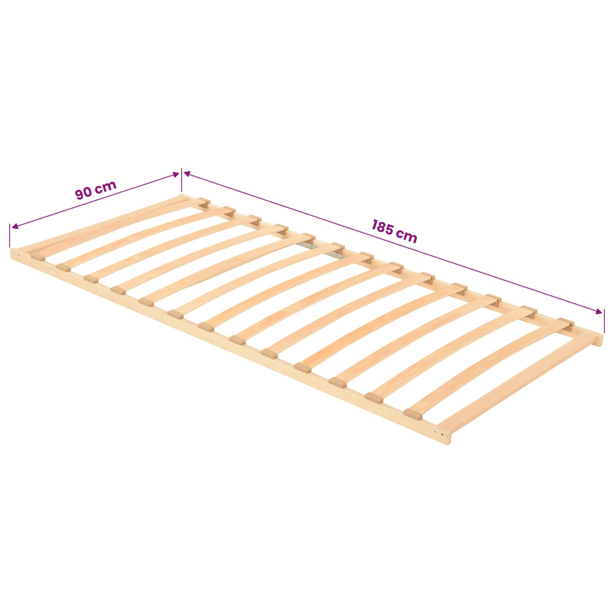 Bett-Lattenrost Braun 90 x 190 cm Massivholz Buche