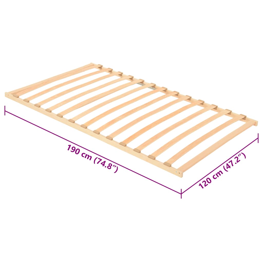 Bett-Lattenrost Braun 120 x 190 cm Massivholz Buche