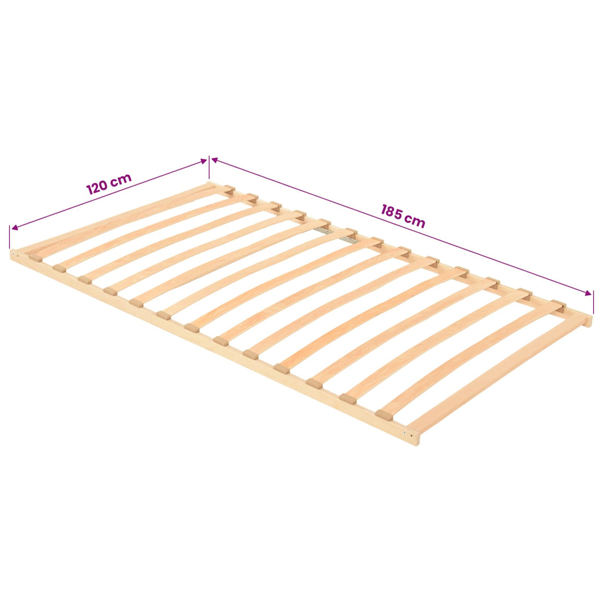 Bett-Lattenrost Braun 120 x 190 cm Massivholz Buche
