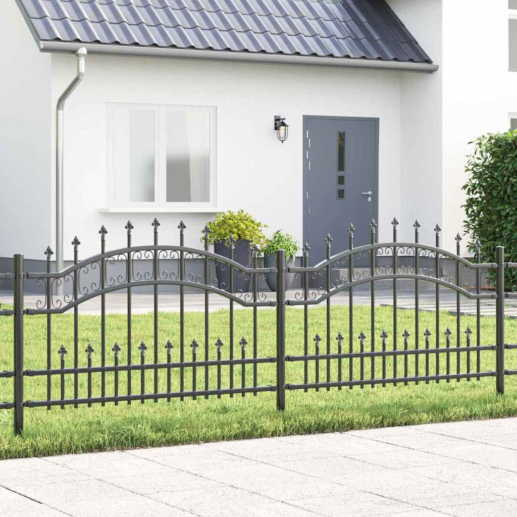 Gartenzaun KAMPEN 240 x 118 cm Mesh Pulverbeschichteter Stahl