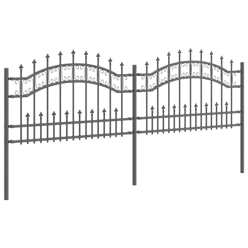 Gartenzaun KAMPEN 240 x 118 cm Mesh Pulverbeschichteter Stahl