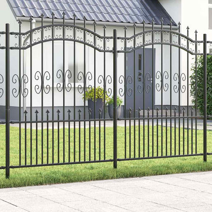 Gartenzaun KAMPEN 240 x 202,5 cm Mesh Pulverbeschichteter Stahl