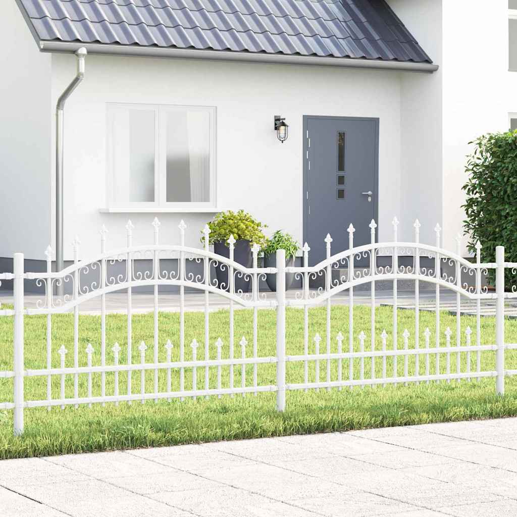 Gartenzaun KAMPEN 240 x 118 cm Mesh Pulverbeschichteter Stahl
