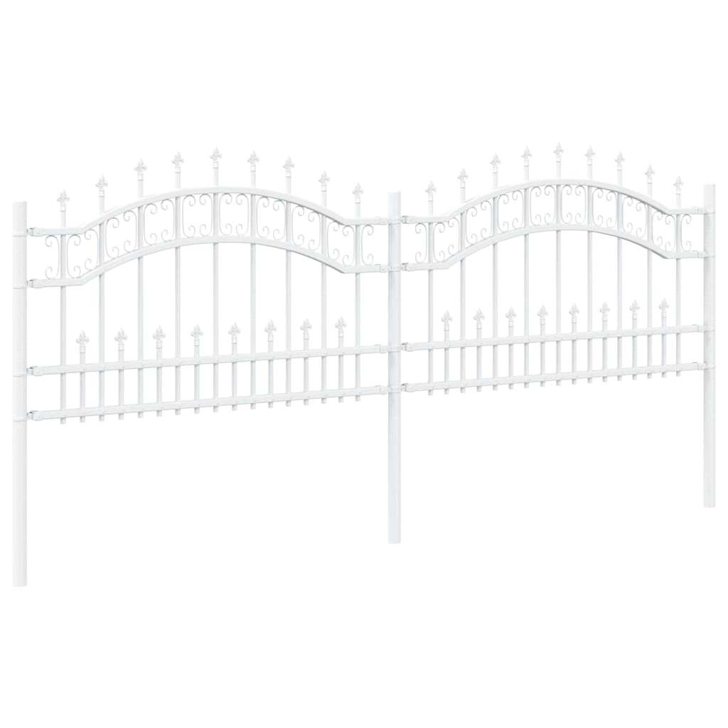 Gartenzaun KAMPEN 240 x 118 cm Mesh Pulverbeschichteter Stahl