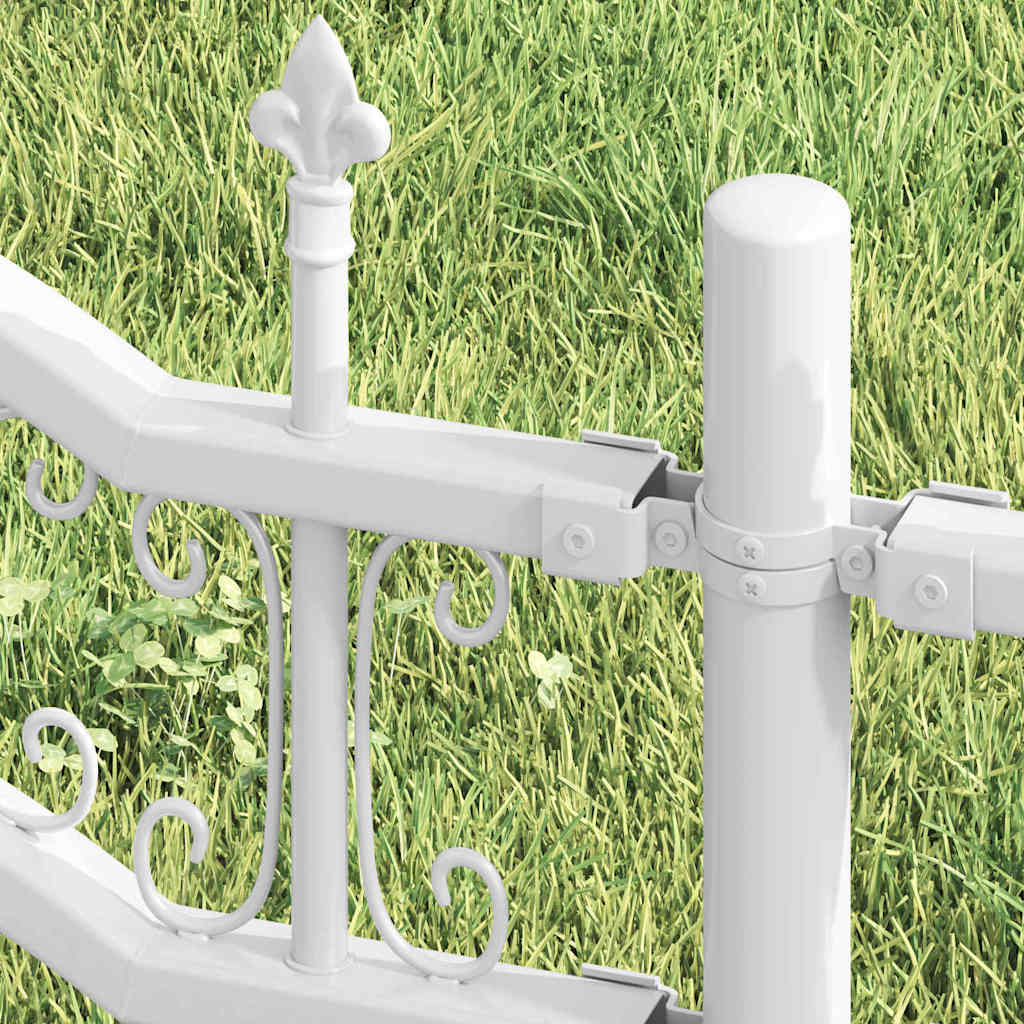 Gartenzaun KAMPEN 240 x 140 cm Mesh Pulverbeschichteter Stahl