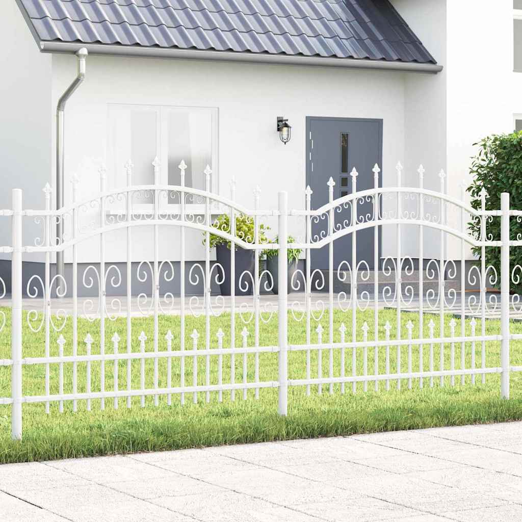 Gartenzaun KAMPEN 240 x 140 cm Mesh Pulverbeschichteter Stahl