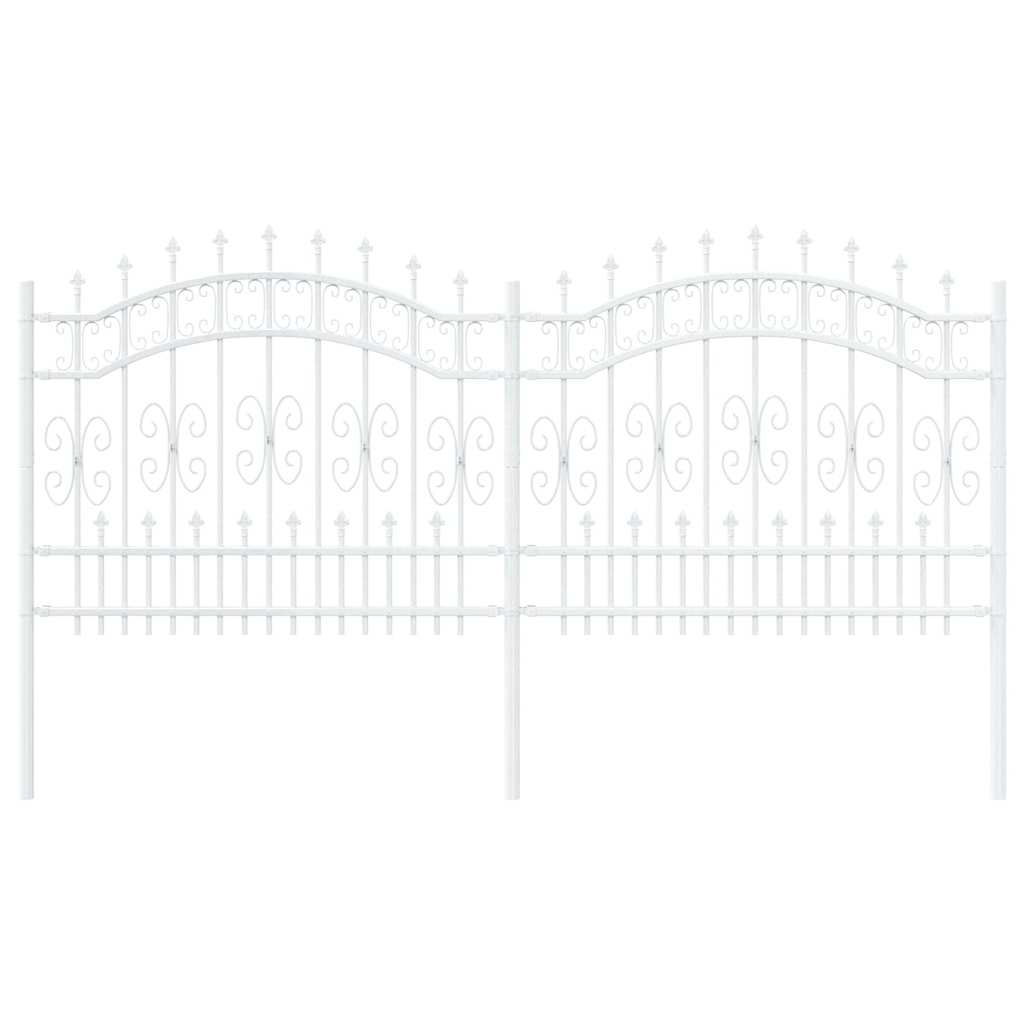 Gartenzaun KAMPEN 240 x 140 cm Mesh Pulverbeschichteter Stahl