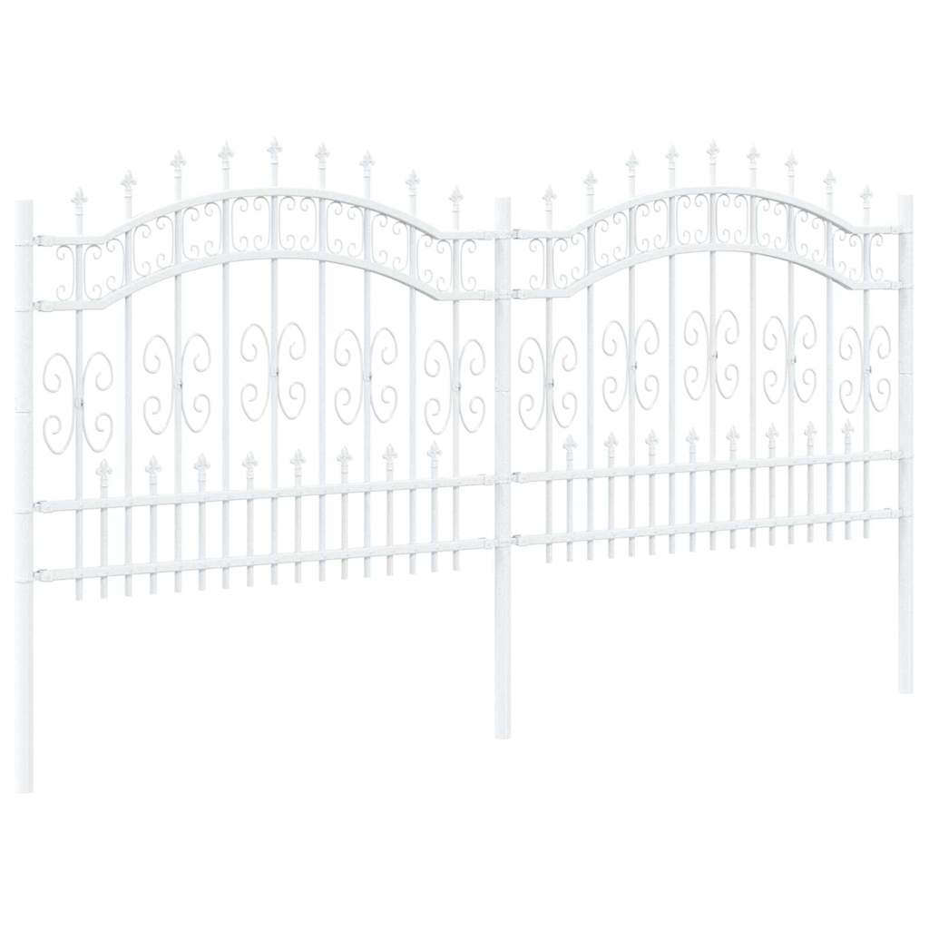 Gartenzaun KAMPEN 240 x 140 cm Mesh Pulverbeschichteter Stahl
