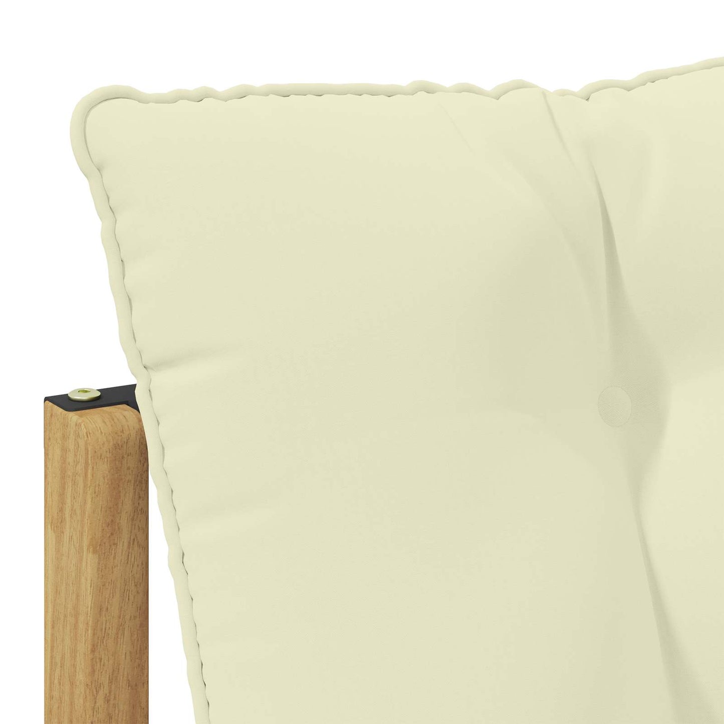 Outdoor-Sofagarnitur 3 stk. Weiß und Creme Polyester